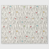 Funny bunny naadloos patroon cadeaupapier (Vlak)