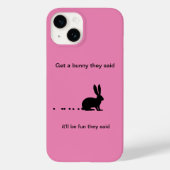 Funny Bunny Poop Coque-Mate iPhone 14 Coque (Verso)