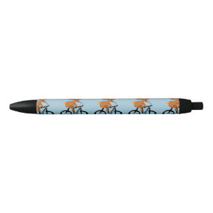 Funny Bunny Rabbit op de fiets Zwarte Inkt Pen