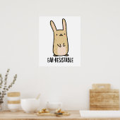 Funny Bunny Rabbit Pun, bestand tegen oeverbestend Poster (Keuken)
