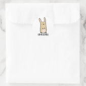 Funny Bunny Rabbit Pun, bestand tegen oeverbestend Ronde Sticker (Tas)