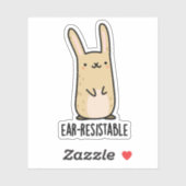 Funny Bunny Rabbit Pun, bestand tegen oeverbestend Sticker (Vel)