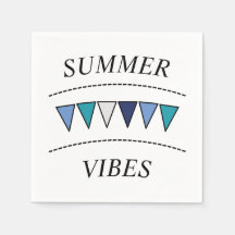 Funny Bunting Summer Vibes Square Sticker
