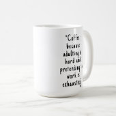 Funny Bureau Sarcastique Humour Café Mug (Devant droit)