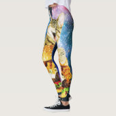 Funny burger cat space leggings (Links)