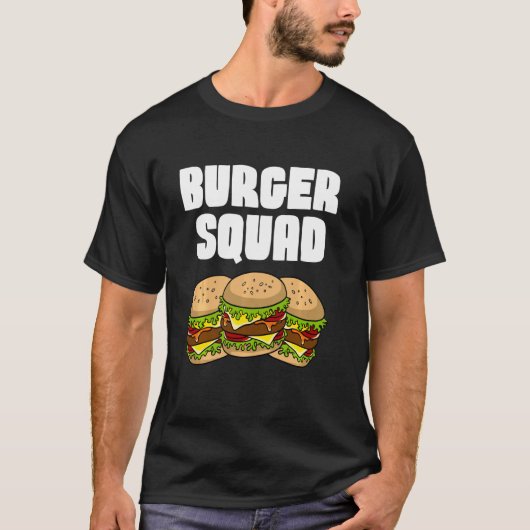 Funny Burger voor Mannen Hamburger Cheeseburger T-shirt (Voorkant)