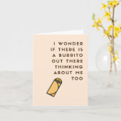 Funny Burrito Carte de voeux (Fleur jaune)