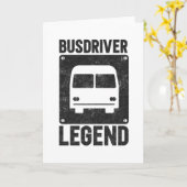 Funny Bus Driver Legend School Bus Kaart (Gele Bloem)