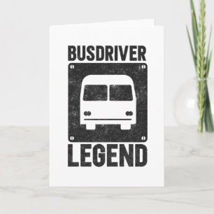 Funny Bus Driver Legend School Bus Kaart