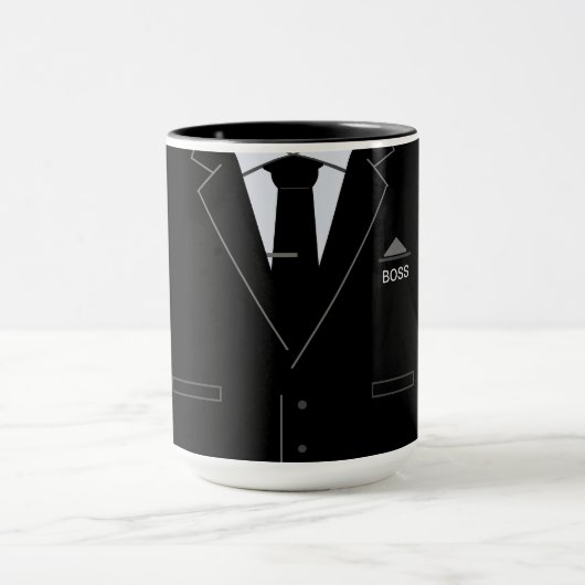 Funny Business Boss Mok met zwart pak en Stropdas (Midden)