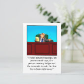 Funny Business Humour Carte postale de Noël (Debout devant)