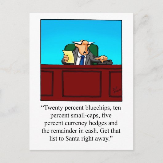 Funny Business Humour Carte postale de Noël (Devant)