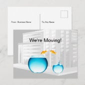 Funny Business Moving Notice Briefkaart Sjabloon (Voorkant / Achterkant)