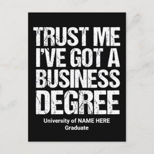 Funny Business School Afstuderen Custom College Briefkaart
