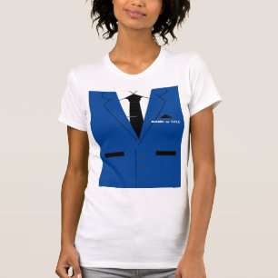 Funny Business T-shirt bleu costume Nom personnali