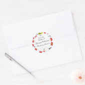 Funny Busy Little Bumble Bee Pattern Cute Ronde Sticker (Envelop)