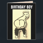 FUNNY BUTT MOONED BIRTHDAY GARÇON CARTE SURTAILLÉE<br><div class="desc">GARÇON D'ANNIVERSAIRE DE LA CARTE D'ANNIVERSAIRE. UN DESIGN ORGINAL DE PRODUITS DE FILLES MAD.</div>