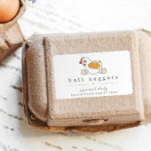 Funny Butt Nugget Boerderij Coop Egg Karton Label