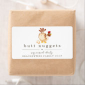 Funny Butt Nugget Boerderij Coop Egg Karton Label (Insitu)