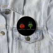 Funny Button met Corny Veggie Pun Vegetable Humor (In situ)
