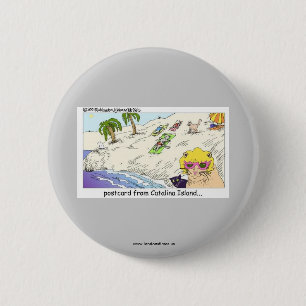 Funny Buttonnen: Katten uit Catalina Ronde Button 5,7 Cm
