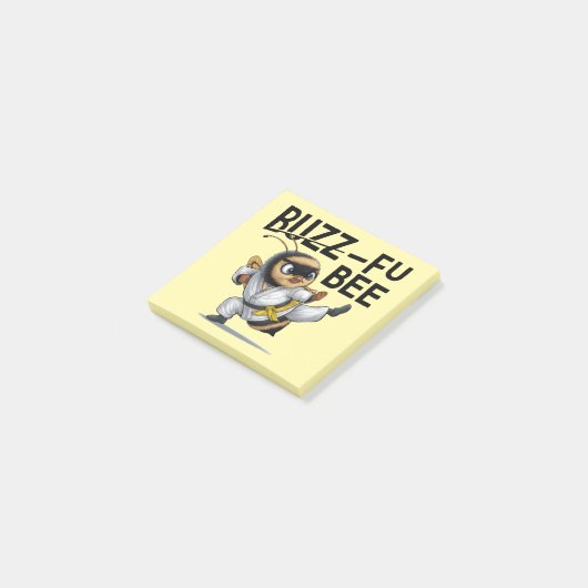 Funny Buzz-Fu Bee Martial Arts Post-It Notes (Incliné)