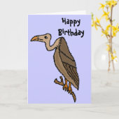 Funny Buzzard carte d'anniversaire (Fleur jaune)