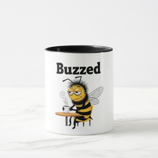 Funny Buzzed Bee Mok (Midden)