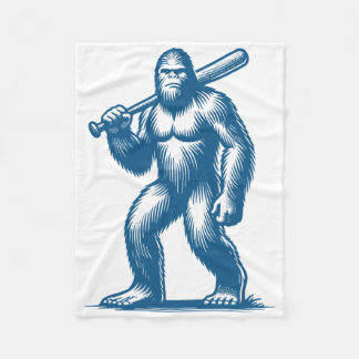 Funny Bysebyll Bigfoot Sasquatch Bysebyll Player M Fleece Deken