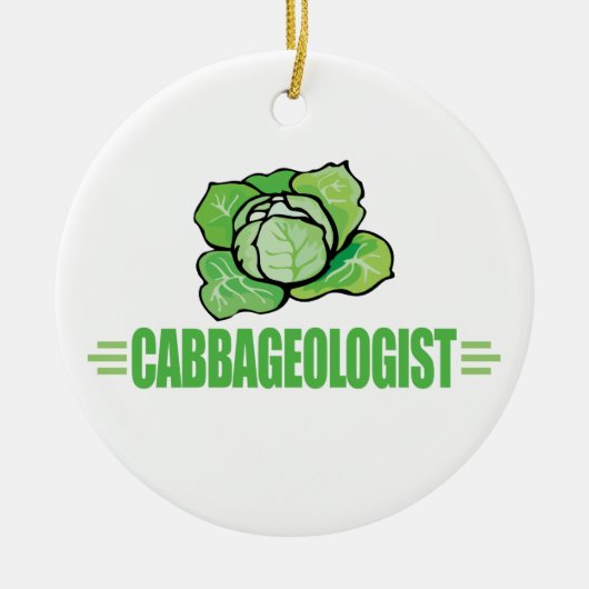 Funny Cabbage Lover Keramisch Ornament (Voorkant)