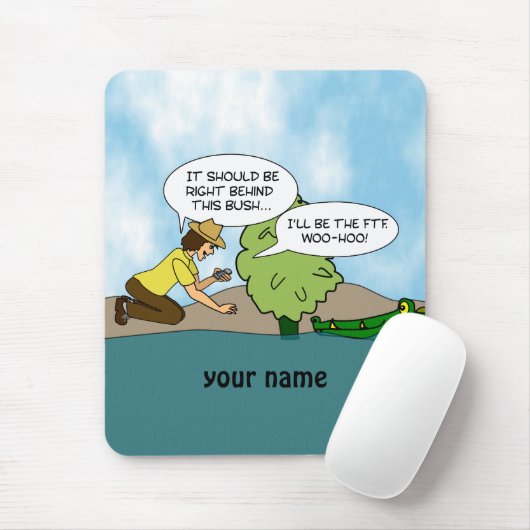 Funny Cache Geocaching Personalized Mouse Mat Muismat (Met muis)