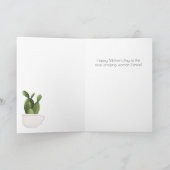 Funny Cactus carte de fête des mères (Intérieur)