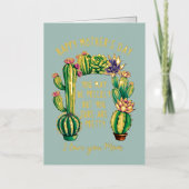 Funny Cactus Plante maman Fête de la mère carte à (Recto)