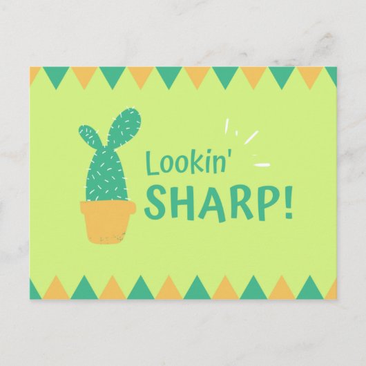 Funny Cactus Triangles Briefkaart (Voorkant)
