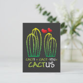 Funny Cactus Valentijn - Women Cacti Pun Lover Briefkaart (Staand voorkant)