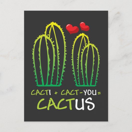 Funny Cactus Valentijn - Women Cacti Pun Lover Briefkaart (Voorkant)