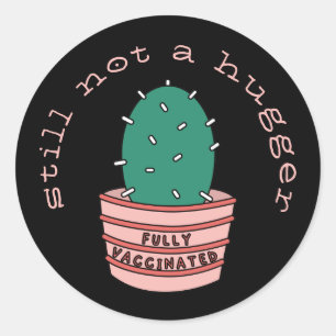 Funny Cactus: Volledig gevaccineerd, nog steeds ge Ronde Sticker
