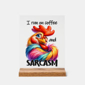 Funny café sarcasme mot art rooster (Recto)