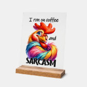 Funny café sarcasme mot art rooster (Angle)
