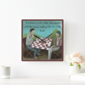 Funny Cajun Chef Square Wall klok (Huis)