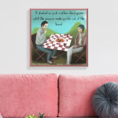 Funny Cajun Chess Canvas Print (Insitu (Woonkamer))