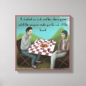 Funny Cajun Chess Canvas Print (Voorkant)