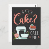 Funny Cake Baker Pastry Chef Quote Briefkaart (Voorkant / Achterkant)