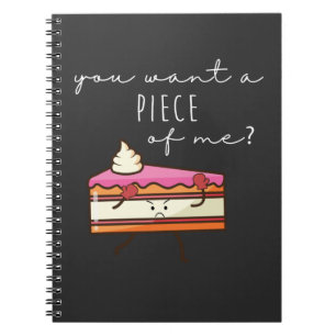 Funny Cake Piece Angry Baker Notitieboek