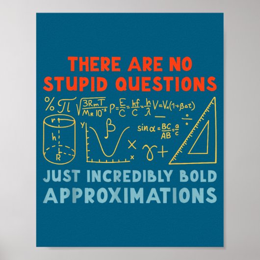 Funny Calculus Teacher Math Lover Mathematics Sarc Poster (Voorkant)