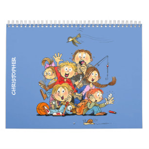 Funny Calendar for Kids - Blue Kinder Calendars Kalender