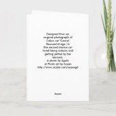 Funny Calico Carte de voeux de chat (Dos)