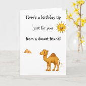 Funny Camel Knees Age Burn Kaart (Gele Bloem)