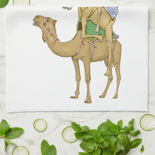 Funny Camel Trek Safari Theedoek (Gevouwen)