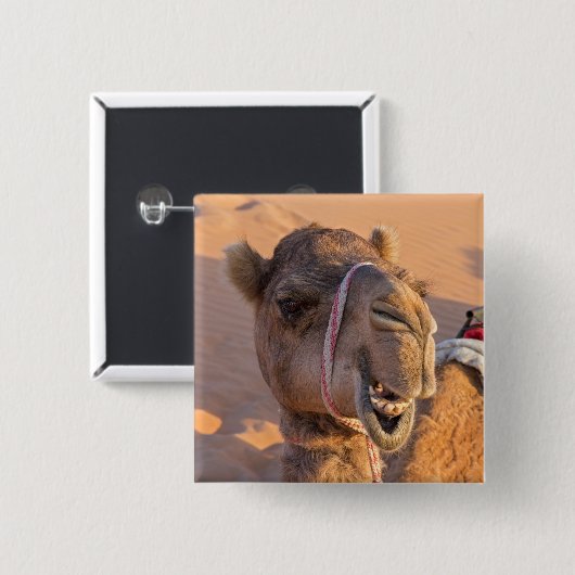 Funny Camel Vierkante Button 5,1 Cm (Voorkant /achterkant)
